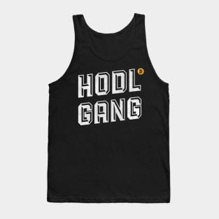Funny HODL GANG quote Bitcoin logo gifts Tank Top